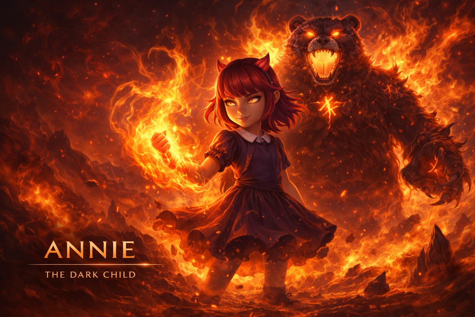 Annie Gaming Mouse Pad, Gifts for League of Legends fans, Gaming Desk Mat, LoL