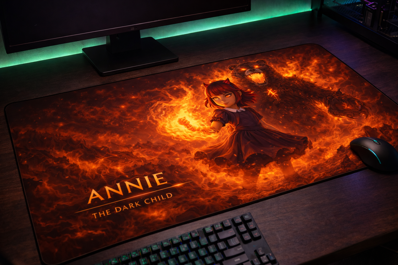 Annie Gaming Mouse Pad, Gifts for League of Legends fans, Gaming Desk Mat, LoL