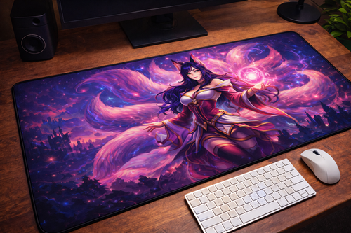 Ahri Gaming Mouse Pad, Gifts for League of Legends fans, Gaming Desk Mat, LoL