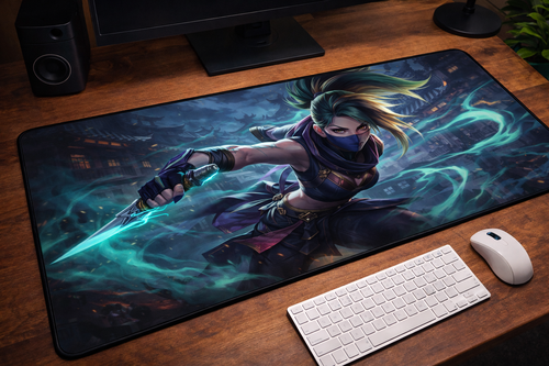 Akali Gaming Mouse Pad, Gifts for League of Legends fans, Gaming Desk Mat, LoL