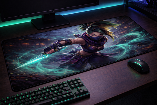 Akali Gaming Mouse Pad, Gifts for League of Legends fans, Gaming Desk Mat, LoL