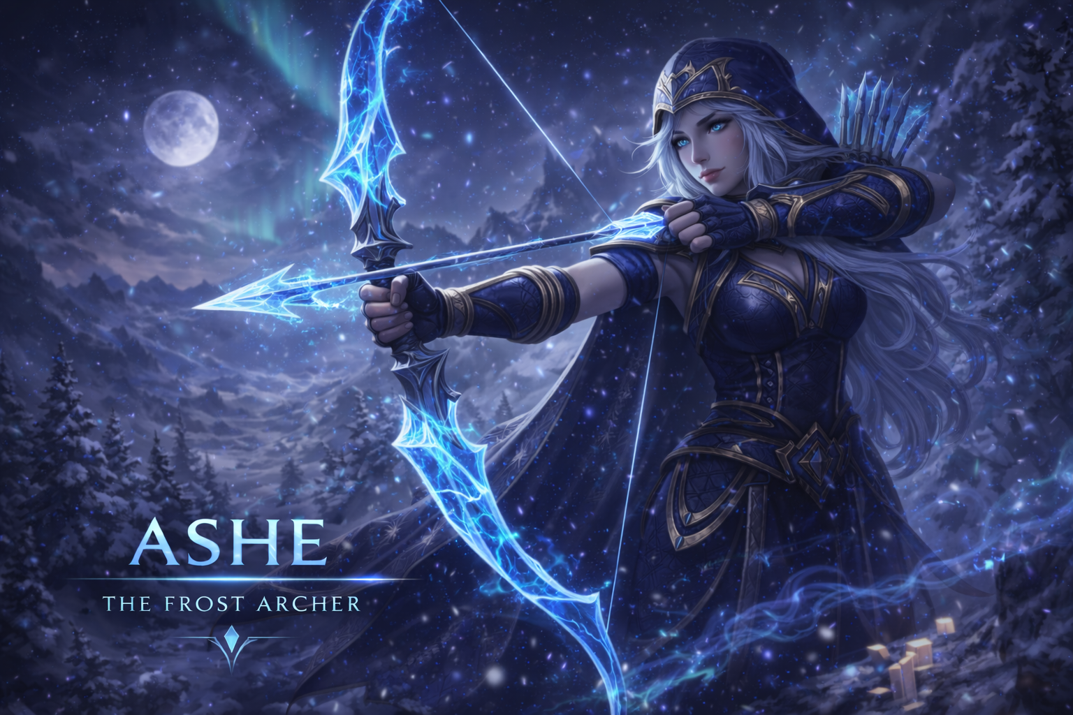 Ashe - the Ice Archer Gaming Mouse Pad, Gifts for League of Legends fans, Gaming Desk Mat, LoL