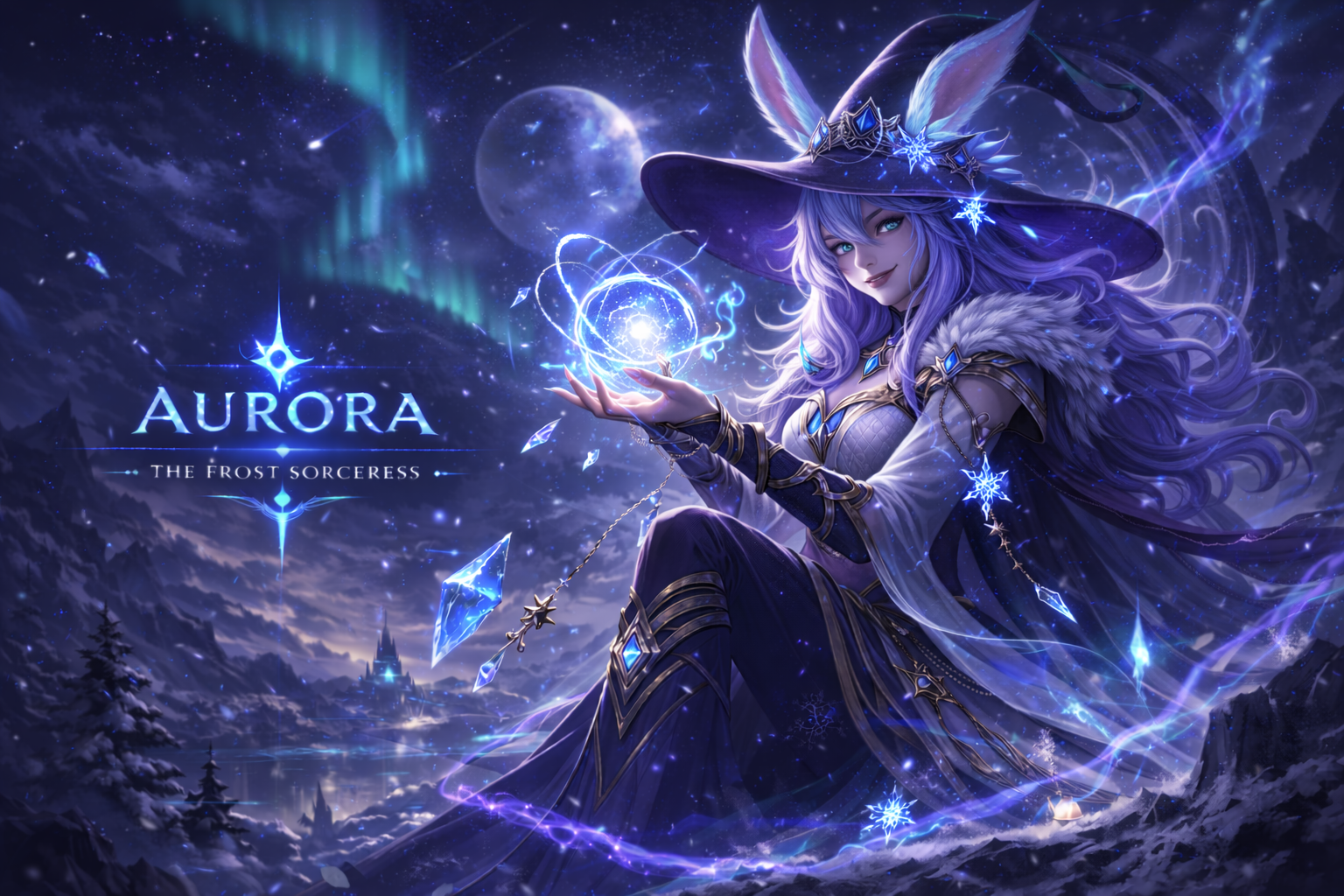 Aurora the Ice Mage, Gaming Mouse Pad, Gifts for League of Legends fans, Gaming Desk Mat, LoL