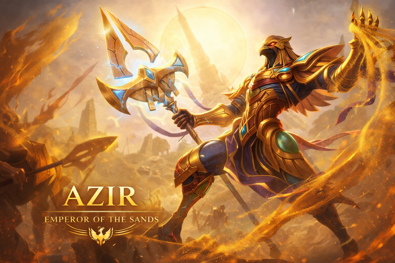 Azir - the Emperor of the Sands, Gaming Mouse Pad, Gifts for League of Legends fans, Gaming Desk Mat, LoL
