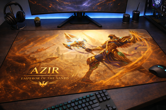 Azir - the Emperor of the Sands, Gaming Mouse Pad, Gifts for League of Legends fans, Gaming Desk Mat, LoL
