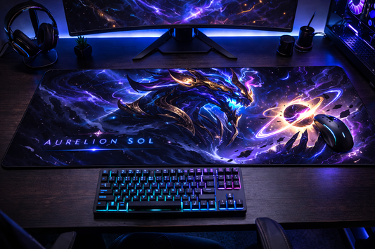 Aurelion Sol Gaming Mouse Pad, Gifts for League of Legends fans, Gaming Desk Mat, LoL