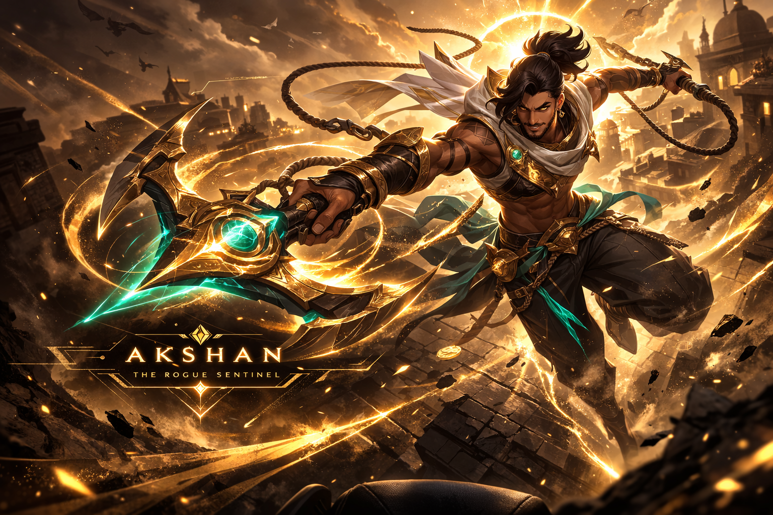 Akshan Gaming Mouse Pad, Gifts for League of Legends fans, Gaming Desk Mat, LoL
