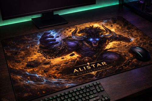 Alistar Gaming Mouse Pad, Gifts for League of Legends fans, Gaming Desk Mat, LoL