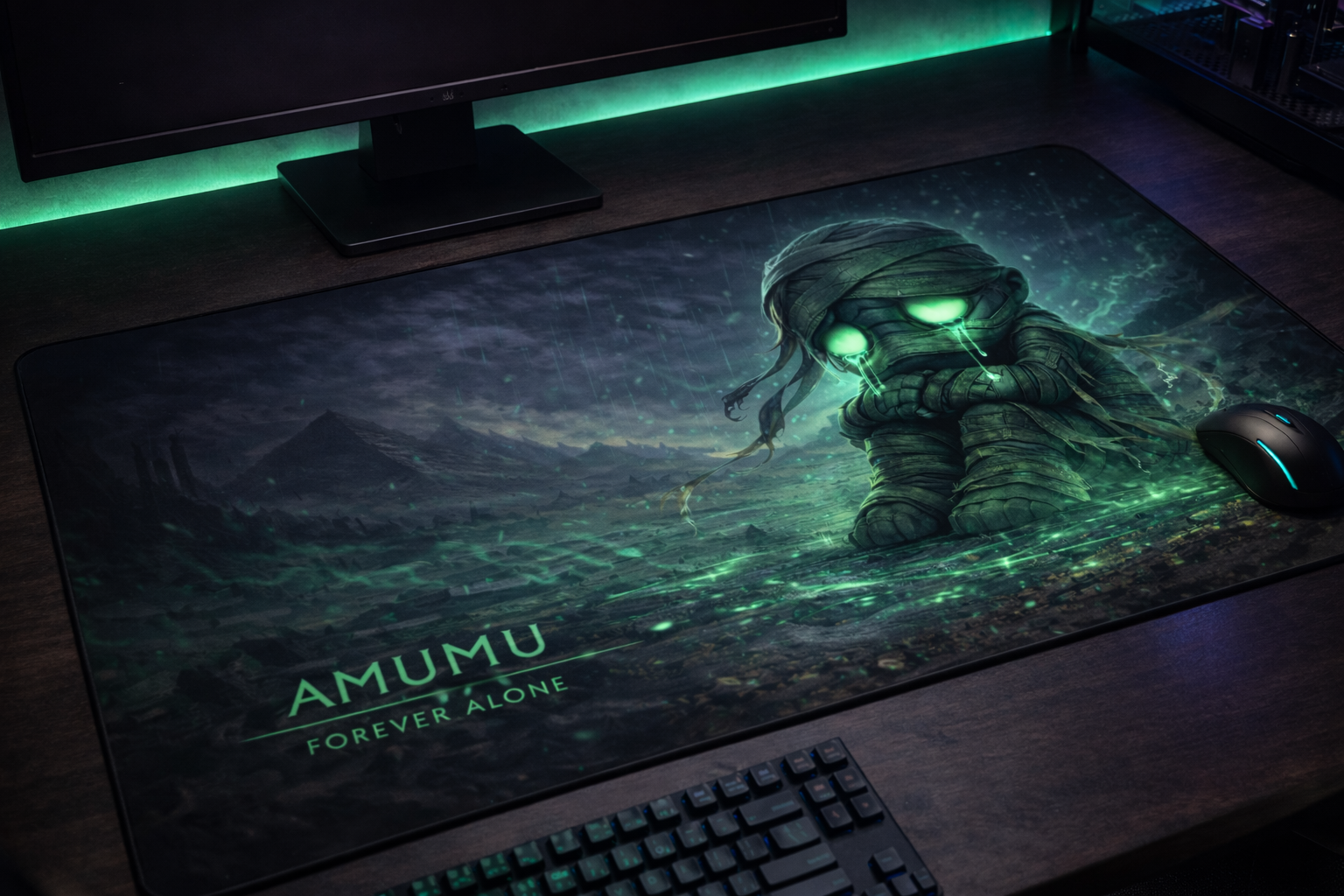 Amumu sad Gaming Mouse Pad, Gifts for League of Legends fans, Gaming Desk Mat, LoL