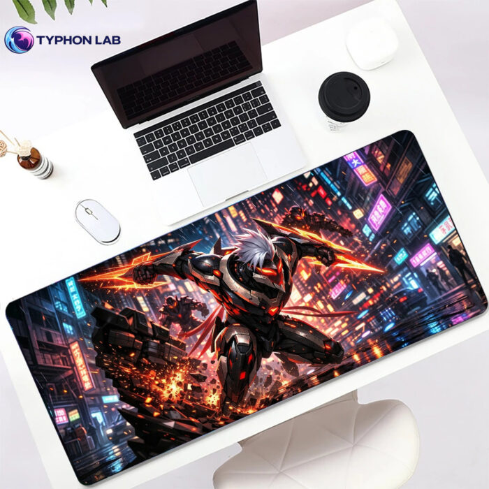 Alternative view of Zed Cyberpunk Mouse Pad , Assassin Desk Mat