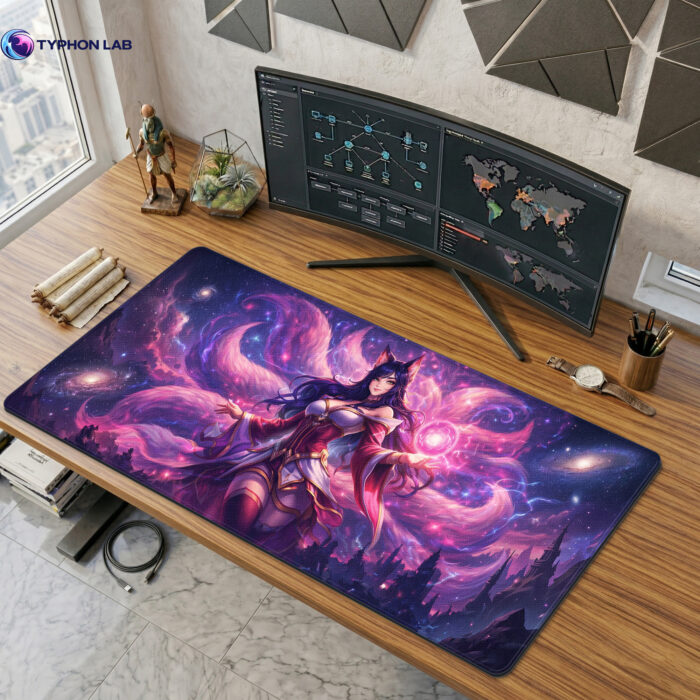 Ahri Nine-Tailed Fox Gaming Mouse Pad Desk Mat