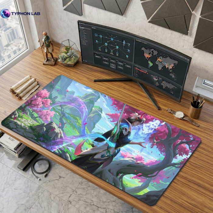Aphelios Spirit Blossom Gift Fan LoL Desk Mats