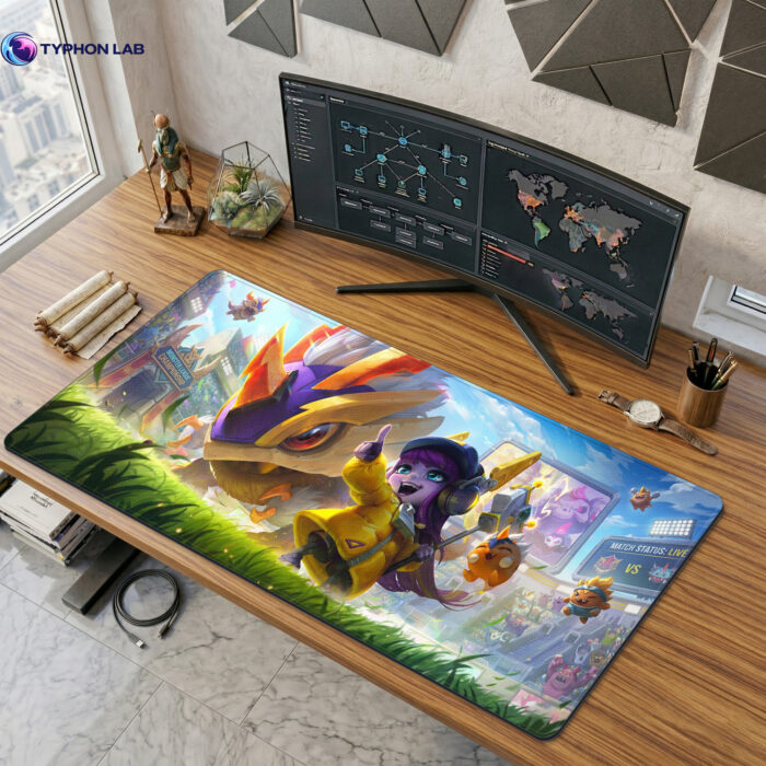 Lulu Whimsical Bloom Cute Fantasy Gamer Desk Mats