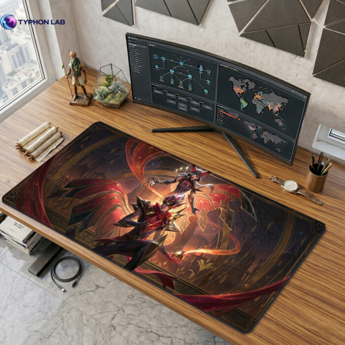 Xayah & Rakan Crimson Reverie Desk Mat