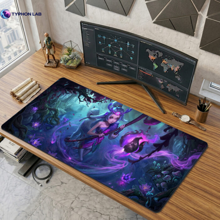 Lillia Mystic Grove Fantasy Forest Gamer Desk Mat