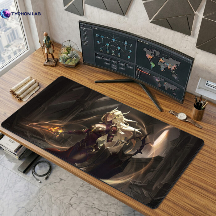 Leona Solar Aegis Gaming Mouse Pad, Desk Mats