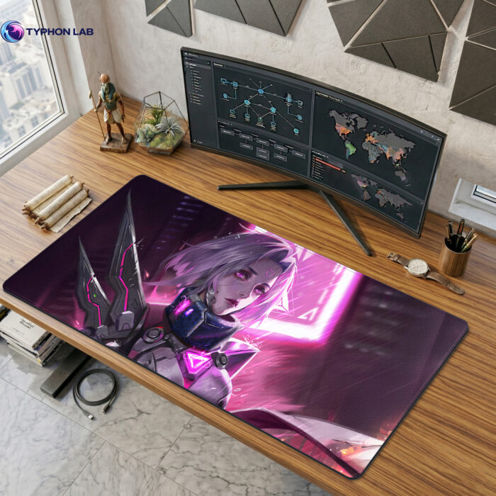 Fiora Art Cyberpunk Gaming Mouse Pad Desk Mat