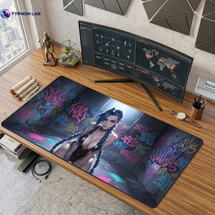 Jinx Graffiti Gaming Mouse Pad - Large Desk Mat