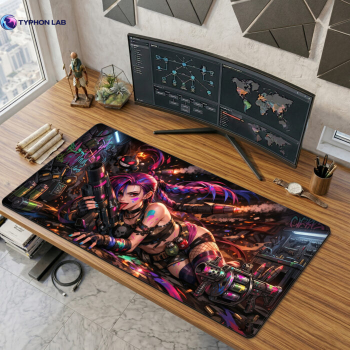Jinx Graffiti Chaos Rocket Girl Gaming Mouse Pad