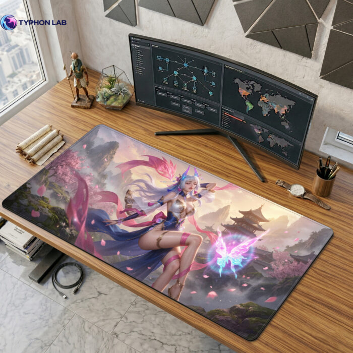 Syndra Butterfly Mage Mouse Pad , Desk Mat Non Slip Rubber Base