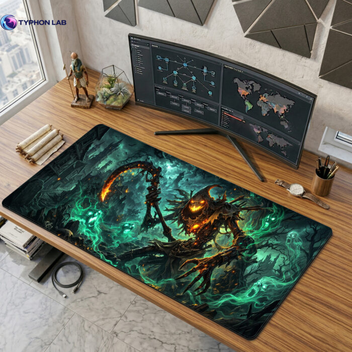 Fiddlesticks Dark Harvest Gaming Desk Mat for PC Setup