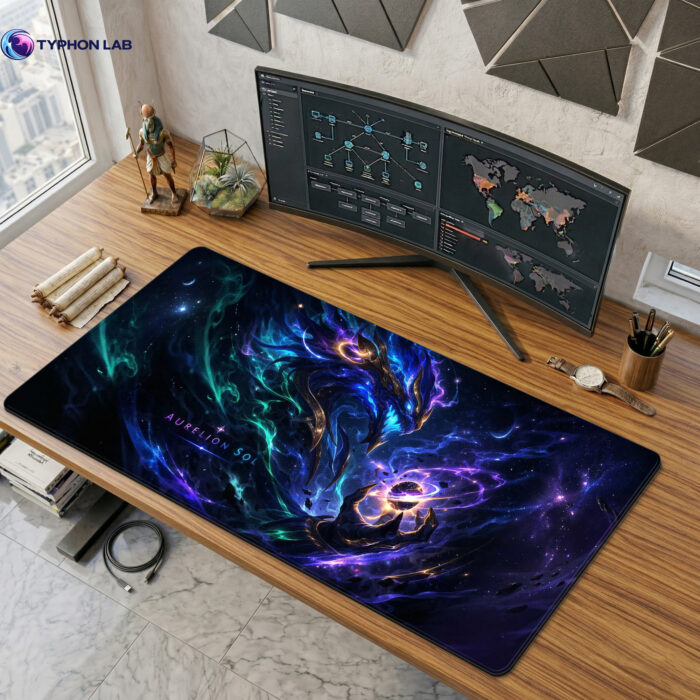 Aurelion Sol Cosmic Dragon Gaming Mouse Pad Desk Mat