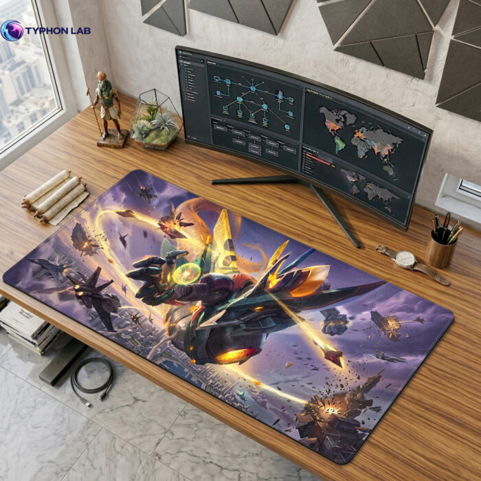 Aurelion Sol Mecha Desk Mat – Aerial Warfare Design