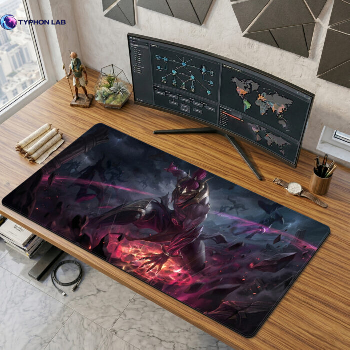 Nightbringer Lee Sin Mouse Pad – Demonic Battle Scene