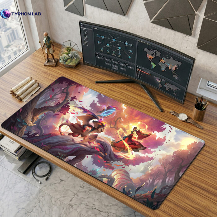 Smolder Mel Gaming Desk Mat – Enchanted Forest Artwork