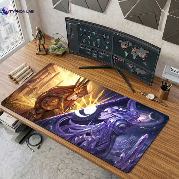 Leona Diana Split Art Desk Mat - Sun Moon Mouse Pad