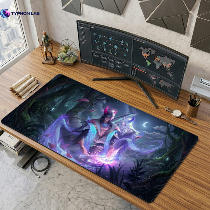Aphelios Alune Extended Desk Mat – Dreamy Moonlight Mouse Pad