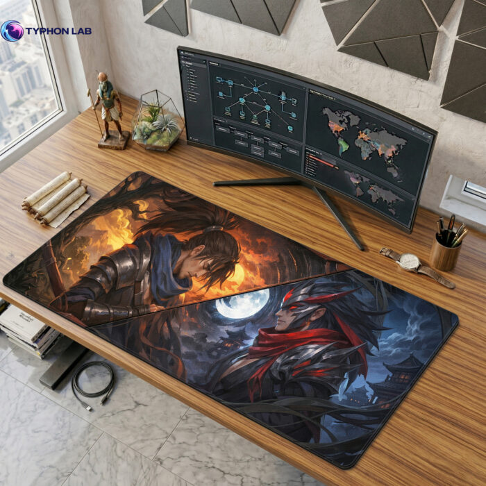 Yasuo Yone Split Art Desk Mat – Brother Rivals Champion Mouse Pad