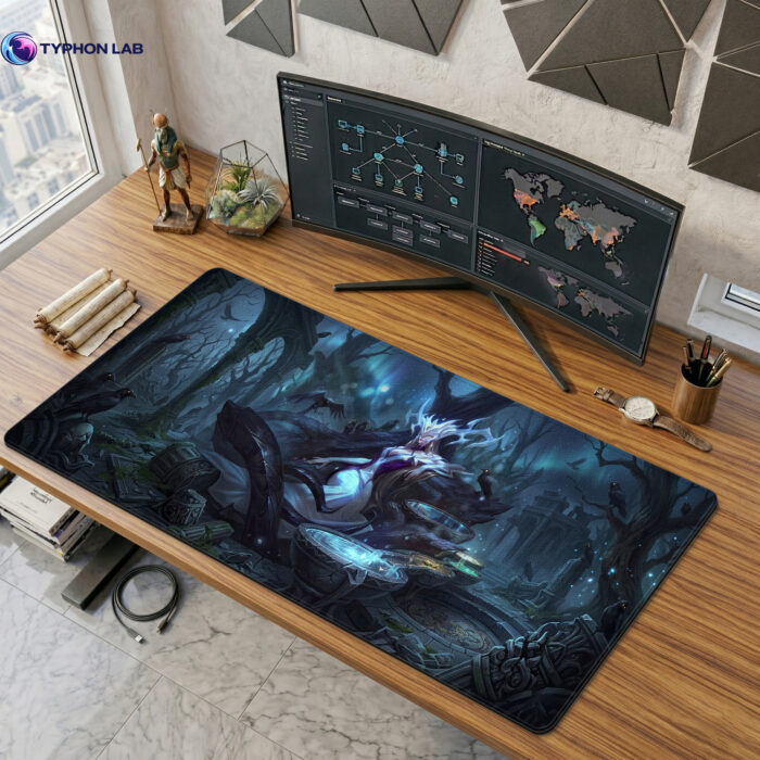 Morgana Shadow Magic Desk Mat – Dark Blue Magic Mouse Pad