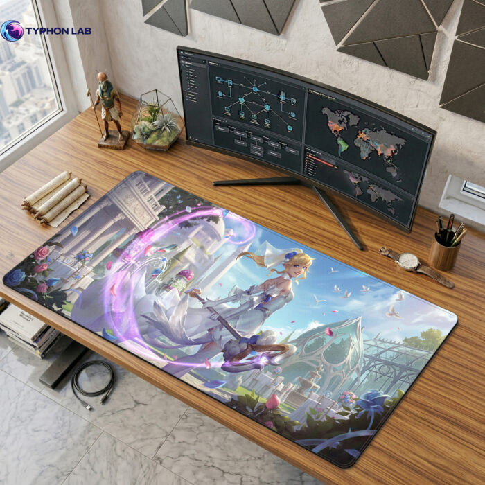 Lux Extended Desk Mat – Dreamy Light Mouse Pad
