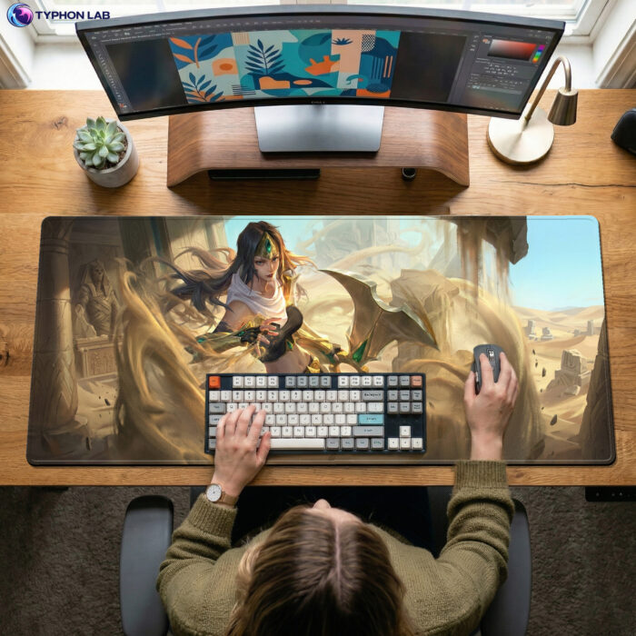 Alternative view of Sivir Sandstorm Empress Shurima Desk Mats