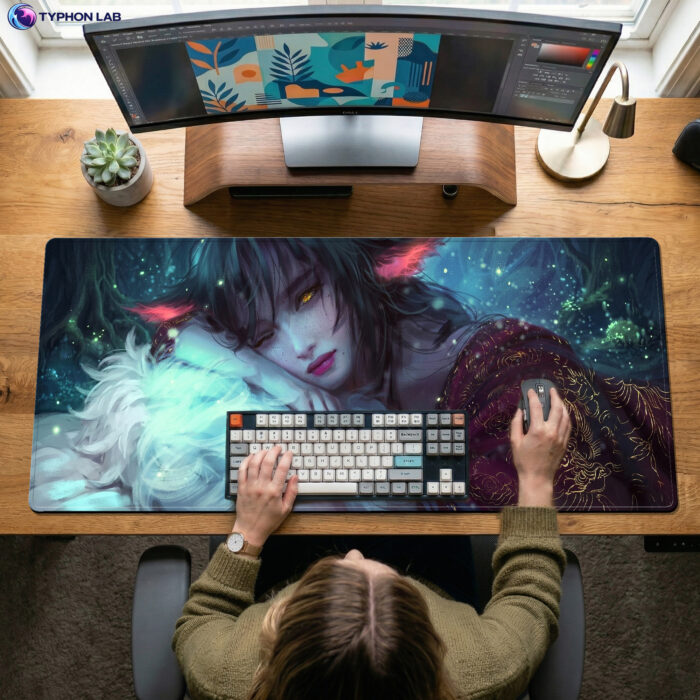 Alternative view of Ahri Temptation Fox Gaming Mouse Pad Desk Mat