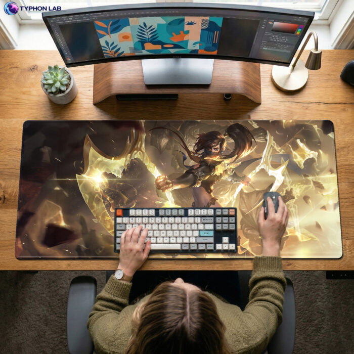 Alternative view of Akali Gaming Mouse Pad, Fantasy Gamer Gift Desk Mat