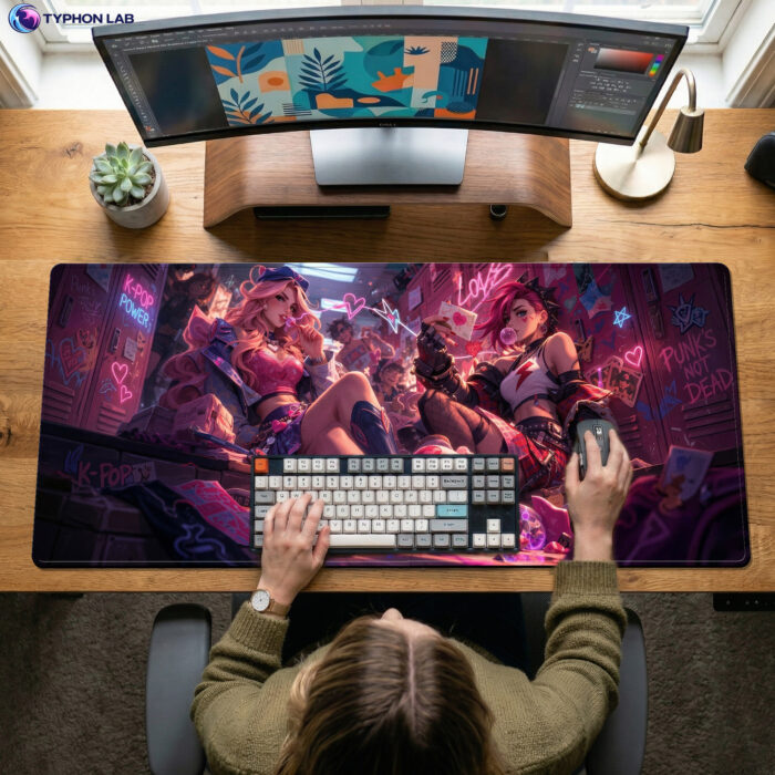 Alternative view of Vi and Caitlyn Heartbreaker Style Gaming Mouse Pad