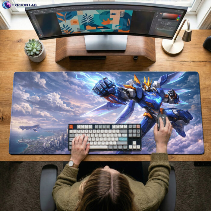 Alternative view of Galio Mecha Guardian Sky Defender Mouse Pad