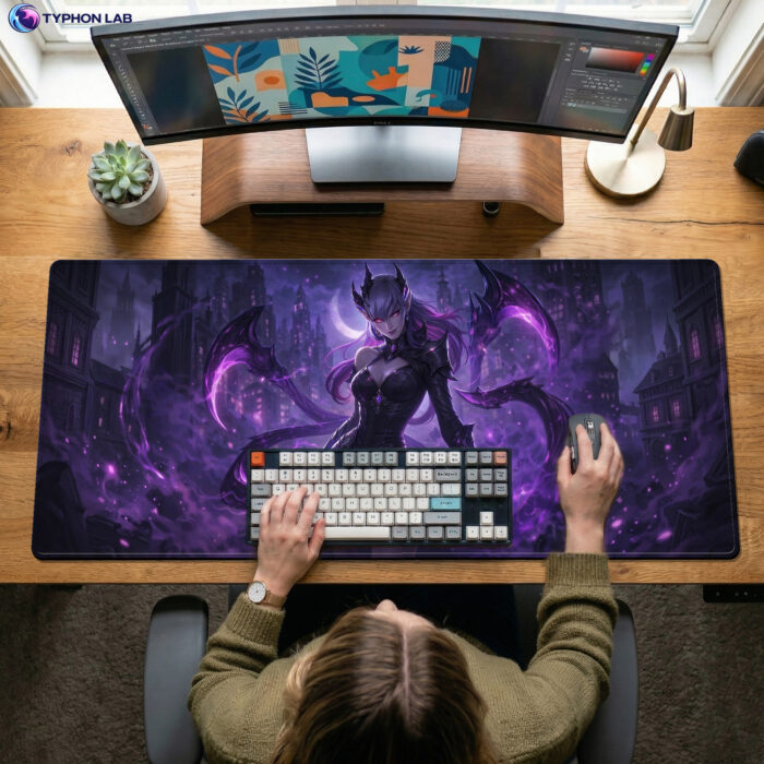 Alternative view of Evelynn Dark Demon Gaming Mouse Pad Desk Mat