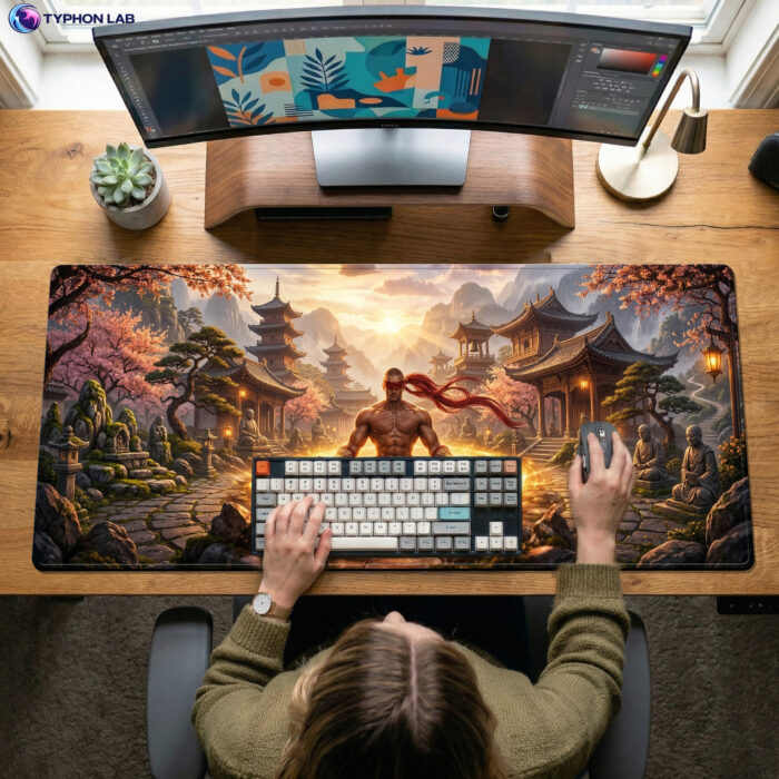 Alternative view of Lee Sin Gaming Mouse Pad - Gifts fans Legend of Legend Desk Mat