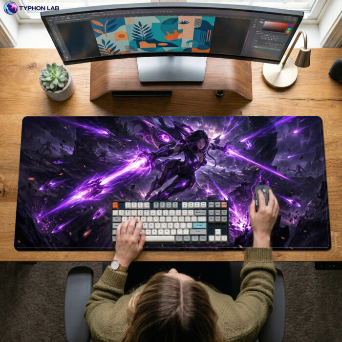 Alternative view of Kai’Sa Void Huntress GamingDesk Mat Gifts fans Legend of Legend