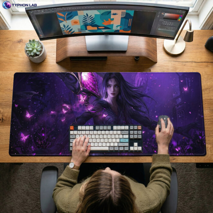 Alternative view of Kai'Sa Extended Desk Mat – Epic Void Gaming Mouse Pad