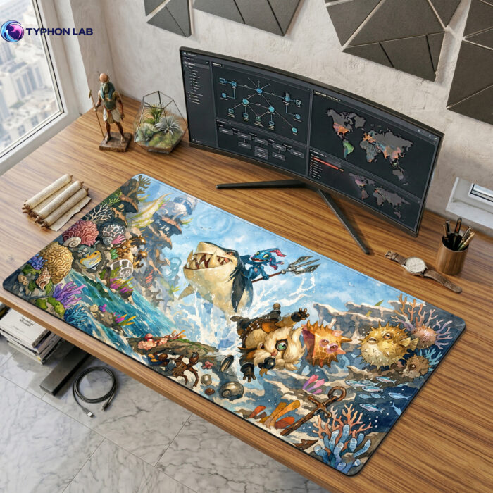 Fizz Undersea Trickster Gaming Desk Mat
