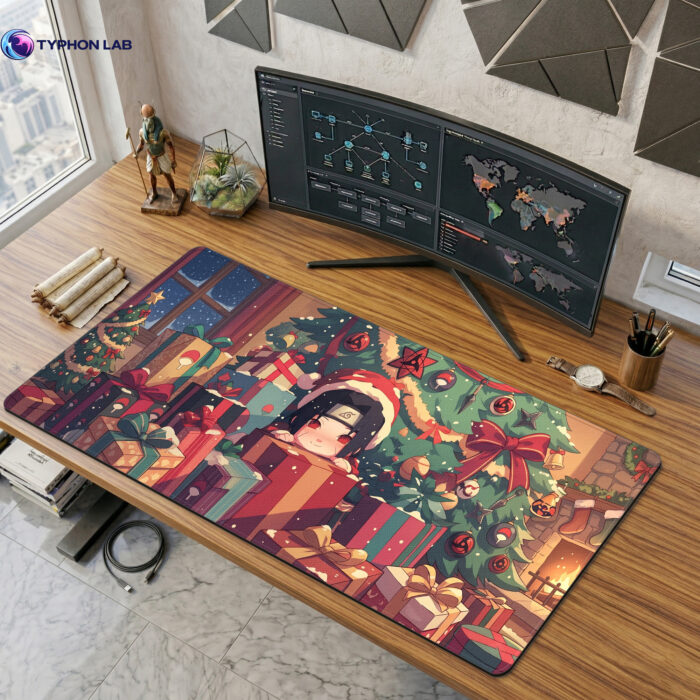 Itachi Holiday Sharingan Christmas Desk Mat