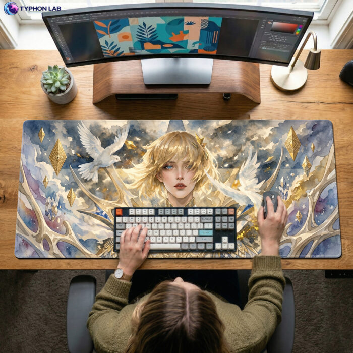 Alternative view of Lux Celestial Light Desk Mat - Gaming Mouse Pad