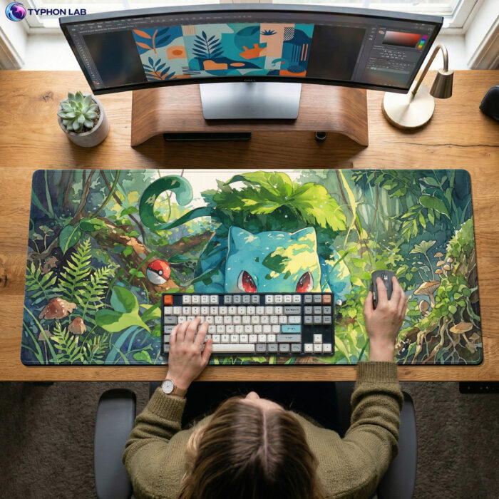 Alternative view of Bulbasaur Forest Bloom Gaming Pokémon Desk Mat