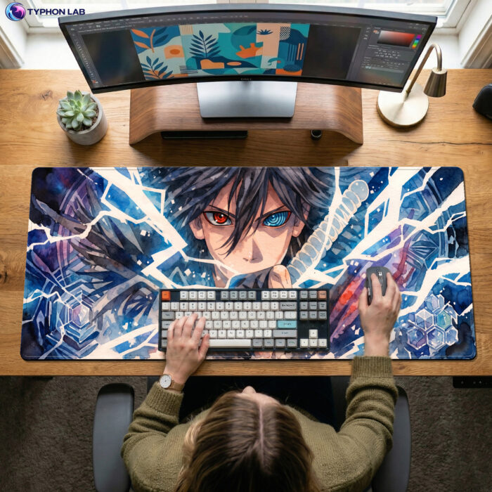 Alternative view of Sasuke Frosted Sharingan Desk Mat