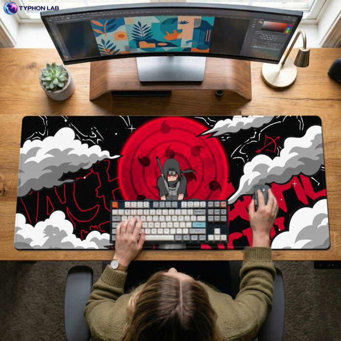 Alternative view of Itachi Mangekyo Night Shinobi Gaming Mouse Pad